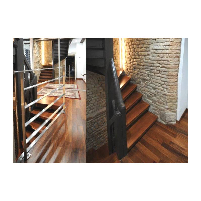 Parquet Parquet massif Merbau Bâton Rompu - 20 x 90 x 900 mm - brut - Bali
