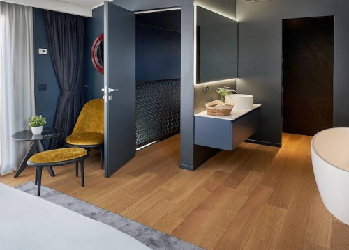 Parquet massif Chêne Premier - 23 x 90 mm - verni
