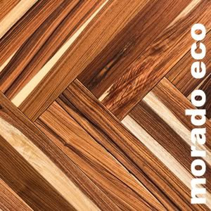 Parquet massif à bâtons rompus en Morado