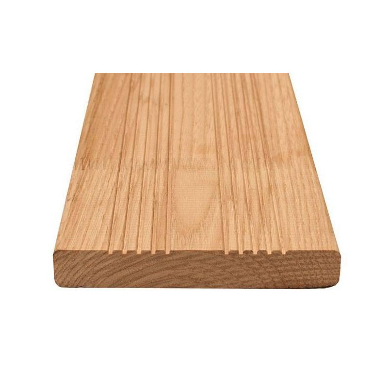 Parquet Lames de terrasse Châtaignier - 21 x 105 x 3000 mm - lisse abouté - profil bombé