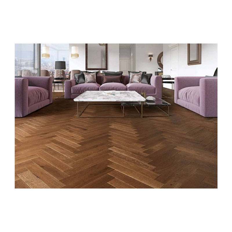 Parquet Parquet massif Chêne Rustique/Campagne - 14 x 90 mm - huilé - arêtes viellies - DDCU