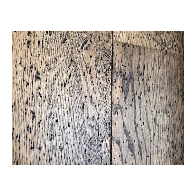 Parquet Parquet contrecollé Chene RU/CA - 16 x 180 mm - huilé doré - effet brûlé