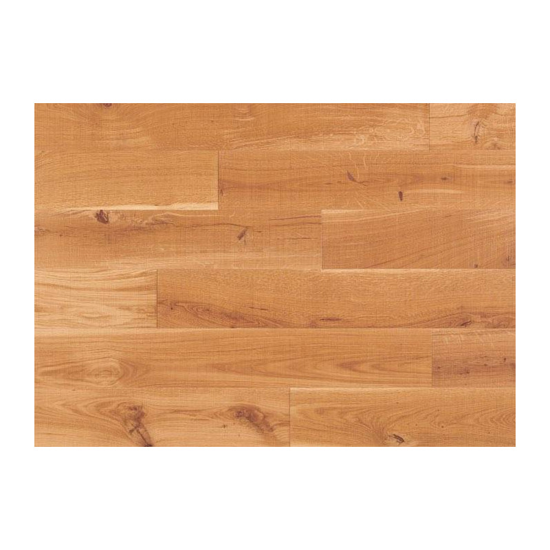 Parquet Parquet contrecollé Chêne Premier - 15 x 140-185-230 mm - verni incolore - traces de scies