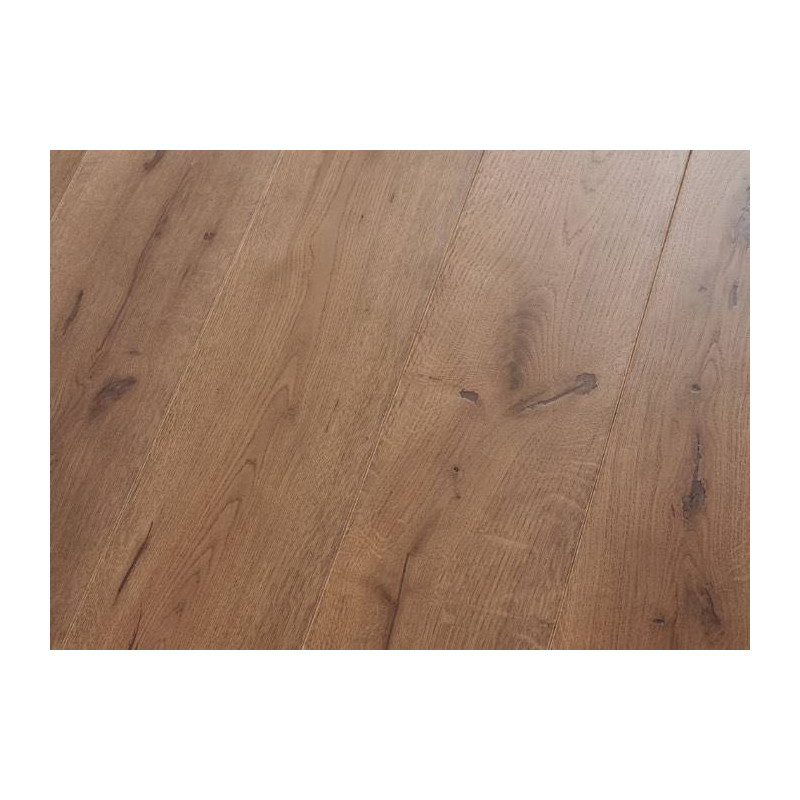 Parquet Parquet contrecollé Chêne Campagne - 15 x 185 mm - verni - brossé