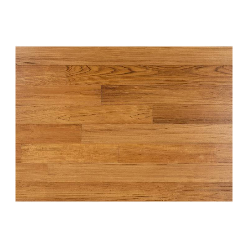 Parquet Parquet contrecollé Teck - 10 x 120 mm - brossé - huilé