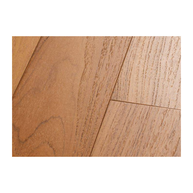 Parquet Parquet contrecollé Teck - 10 x 120 mm - brossé - huilé