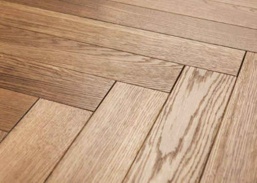 Parquet contrecollé Chêne Premier Bâton Rompu - 14 x 90 x 600 mm - huilé UV - brossé