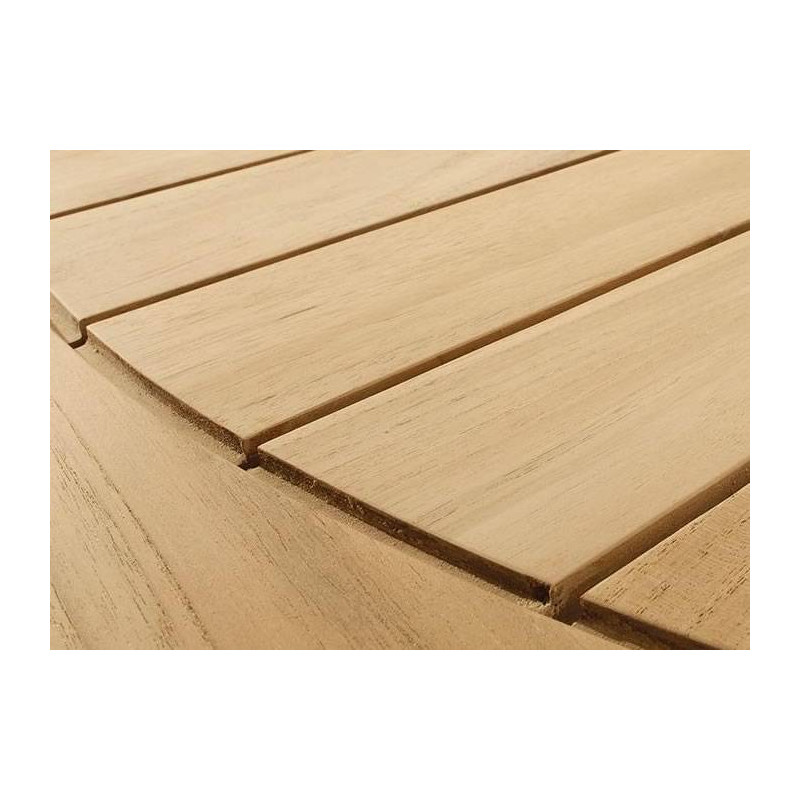 Parquet Lames de terrasse Teck Asie - 19 x 95 mm - 2 faces lisses - à clipser ou visser
