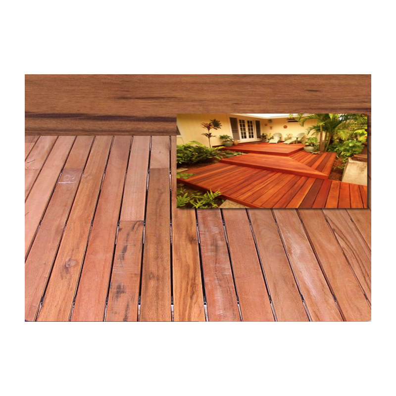 Parquet Lames de terrasse Tigerwood / Muiracatiara - 21 x 145 mm - 2 faces lisses