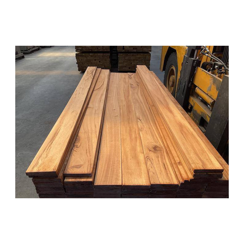 Parquet Lames de terrasse Tigerwood / Muiracatiara - 21 x 145 mm - 2 faces lisses