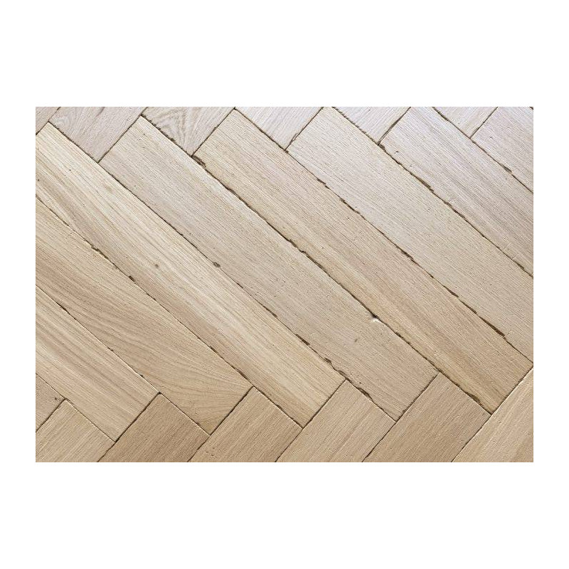 Parquet Parquet contrecollé Chêne Bâton Rompu - 15 x 90 x 540 mm - vieilli