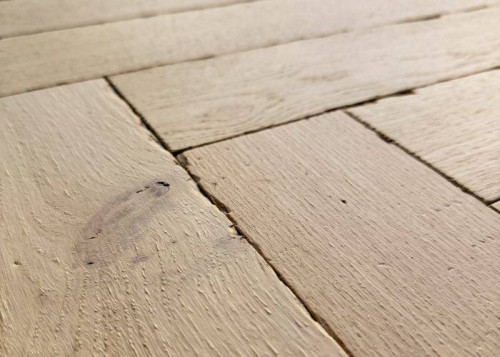 Parquet contrecollé Chêne Bâton Rompu - 15 x 90 x 540 mm - vieilli
