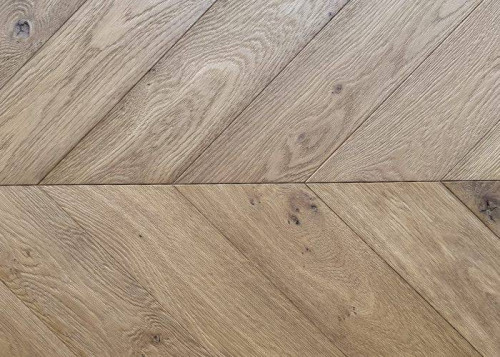 Parquet contrecollé Chêne Arbony Point Hongrie - 20 x 120 x 650 mm - brossé