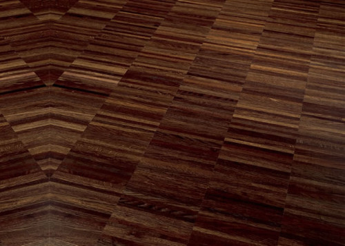Parquet industriel Chêne Standard fumé - 10 x 08 x 160 mm - motif sur chants