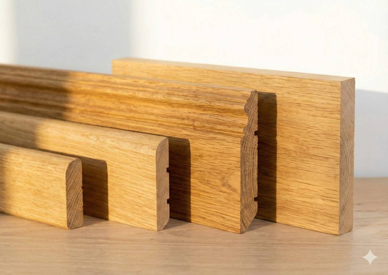 Parquet Plinthes Wengé - 10 x 70 mm - bord rond - verni