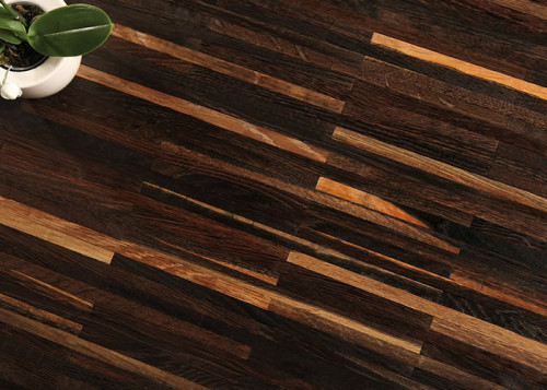Parquet industriel Chêne Standard fumé - 23 x 08 x 160 mm - motif sur chants