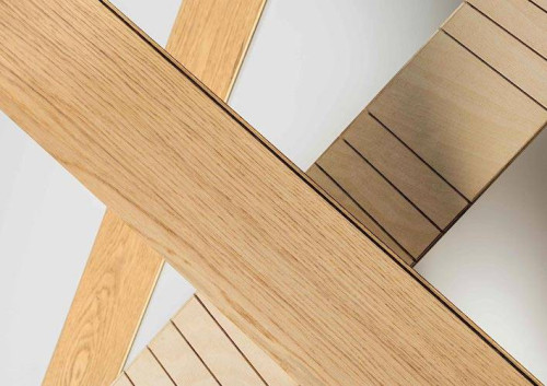 Parquet contrecollé chêne PR - 5 x 150 mm - 5 millimètre - verni - blanc