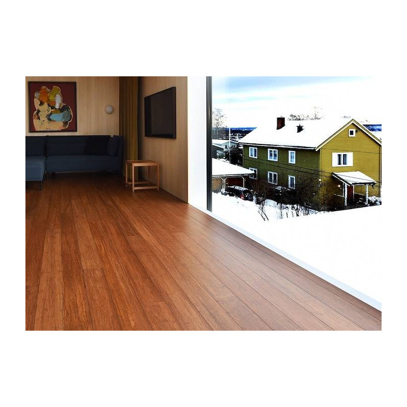 Parquet Parquet massif Bambou PureBamboo - 14 x 137 x 1850 mm - verni - caramel - density - PROMO
