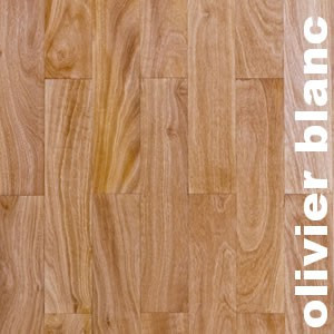 Parquet massif planchette en Olivier gris et blanc
