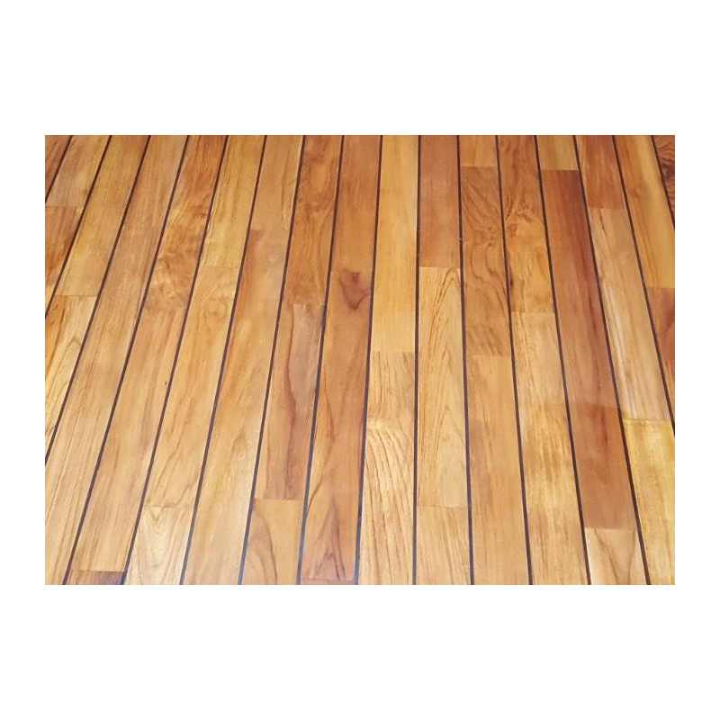 Parquet Pont de Bateau Teck préfini - 12 x 100 mm - huilé