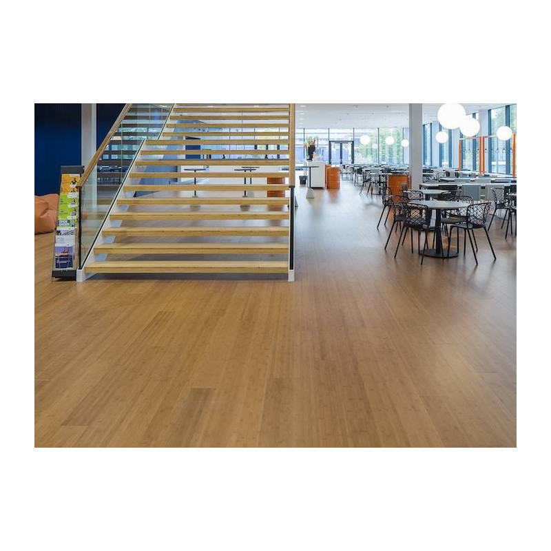 Parquet massif Bambou Ambre horizontal - 15 x 96 x 960 mm - verni
