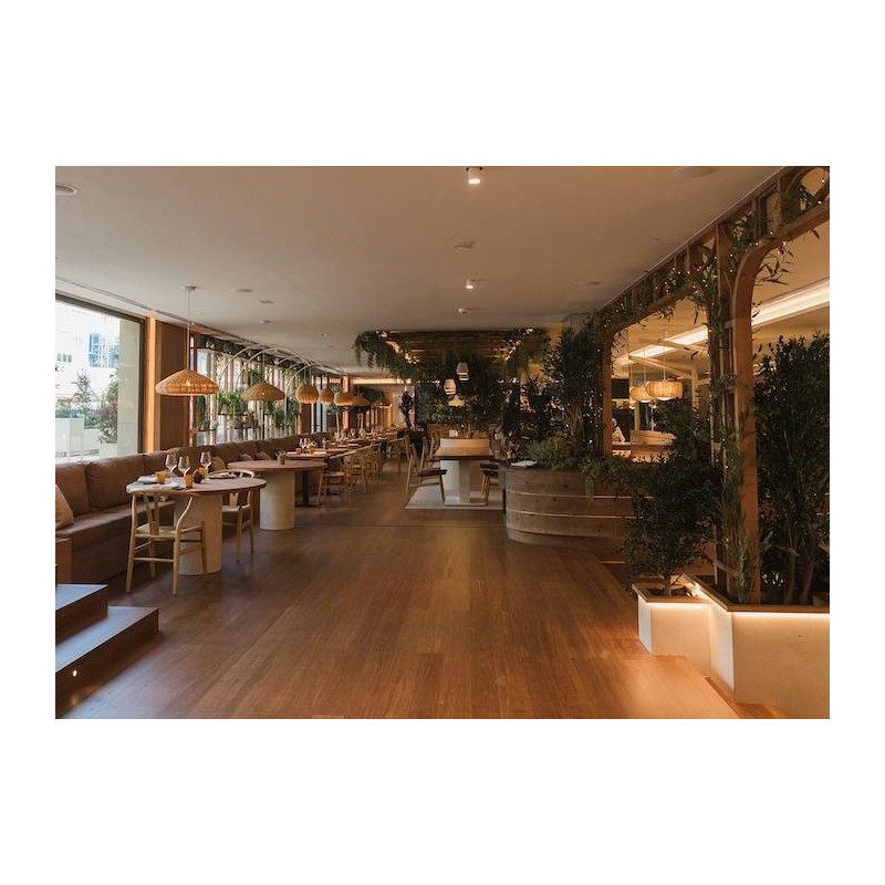 Parquet Parquet contrecollé Bambou Topbamboo Moso - 10 x 128 mm - brossé - verni - caramel - clipsable