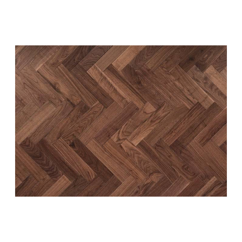 Parquet contrecollé Noyer Américain Select Bâton Rompu - 14 x 90 x 600 mm - huilé UV