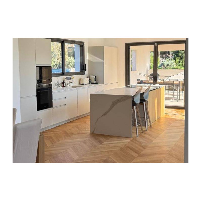 Parquet Parquet contrecollé Chêne Premier Point Hongrie - 11 x 140 x 600 mm - brut