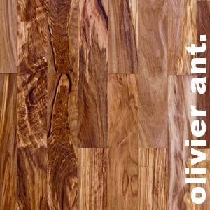 Parquet  massif planchette Olivier antique - 10 x 60 x 300 mm - brut
