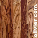 Parquet  massif planchette Olivier Com - 14 x 70 mm - brut