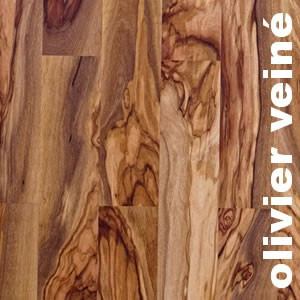 Parquet massif planchette en Olivier semi veiné