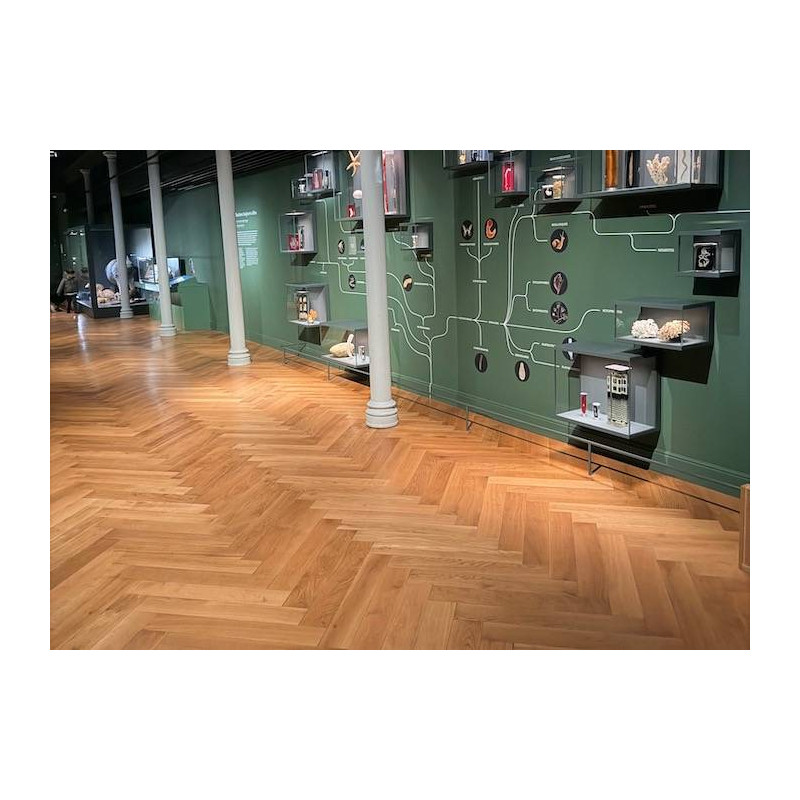 Parquet Parquet massif Chêne Rustique Bâton Rompu - 14 x 110 x 600 mm - brut