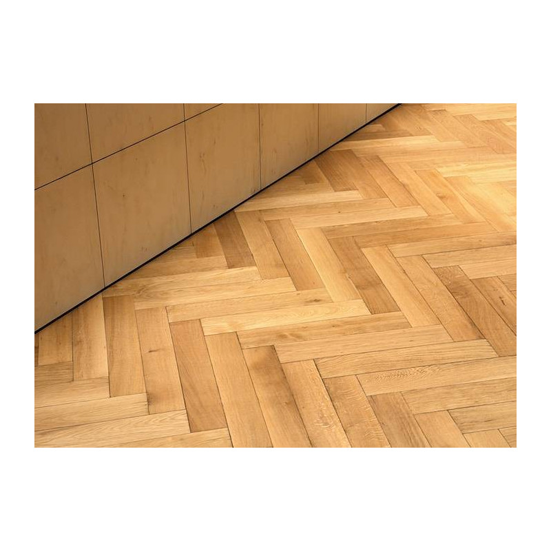 Parquet Parquet massif Chêne Rustique Bâton Rompu - 22 x 70 x 490 mm - brut