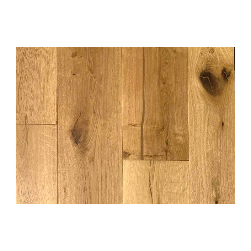 Parquet Parquet contrecollé Chêne Rustique - 14 x 220 mm - verni mat - brossé