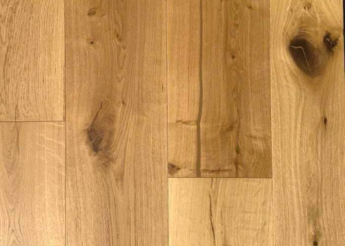 Parquet contrecollé Chêne Rustique - 14 x 220 mm - verni mat - brossé