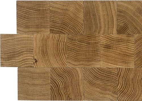 Parquet massif en bois de bout Chêne - 15 x 60 x 60 mm - brut - pavés à assembler