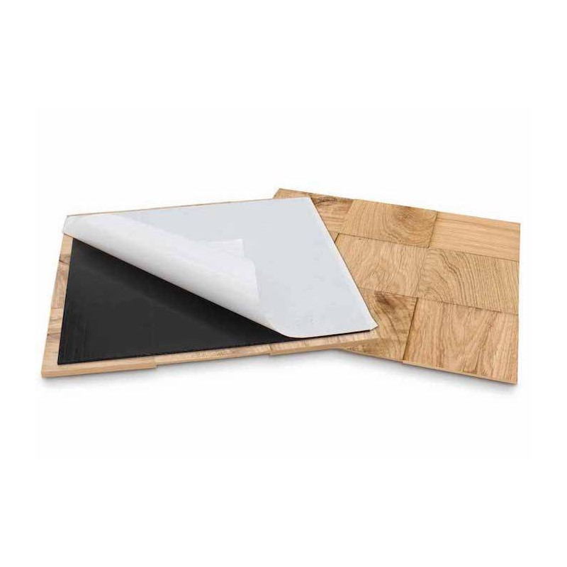 Parquet Panneau mural 3D - Chêne Rustique massif huilé - 100 x 100 mm