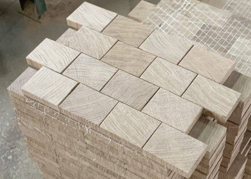 Parquet massif en bois de bout Chêne Premier - 16 x 50 x 70 mm - brut - Ramatuelle