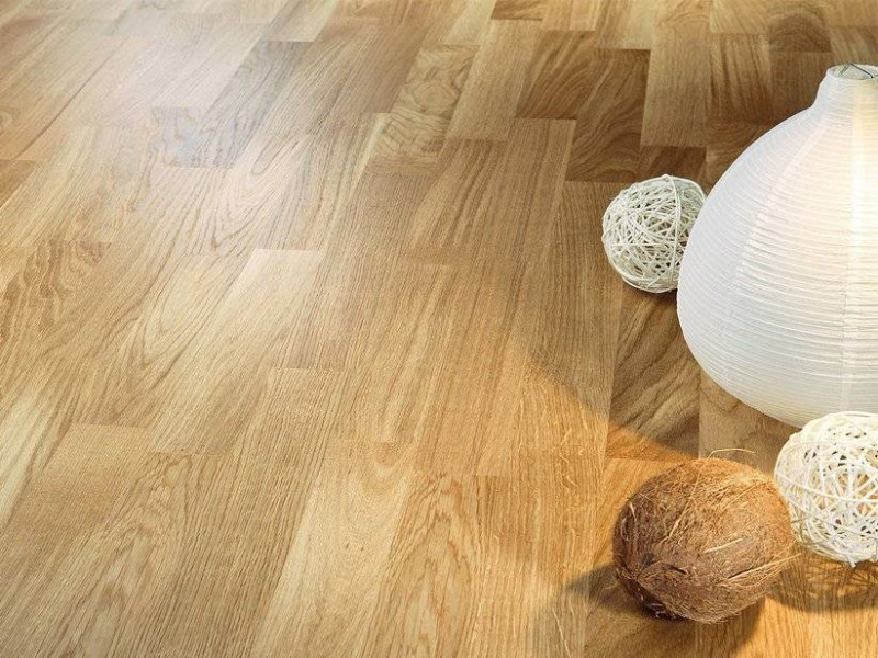 Parquet Parquet contrecollé Chêne Rustique/Campagne - 12 x 190 x 1820 mm - verni - 3 frises