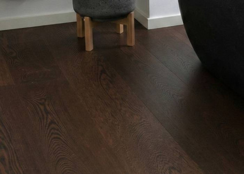 Parquet massif Wengé - 13 x 120 mm - brossé - verni