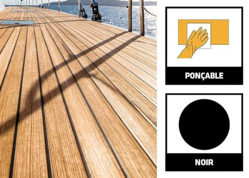 Joint PU noir 290 ml - pour parquets pont bateau