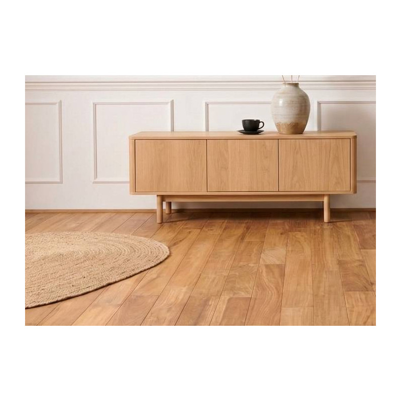 Parquet Parquet massif Teck - 15 x 90 mm - brut - Bali