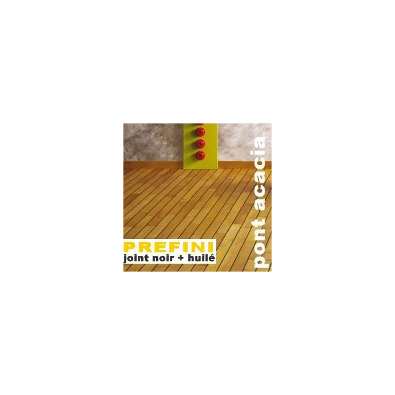 Parquet Pont de Bateau Acacia Robinier préfini - 9 x 88 mm - huilé - Navylam Design Parquet