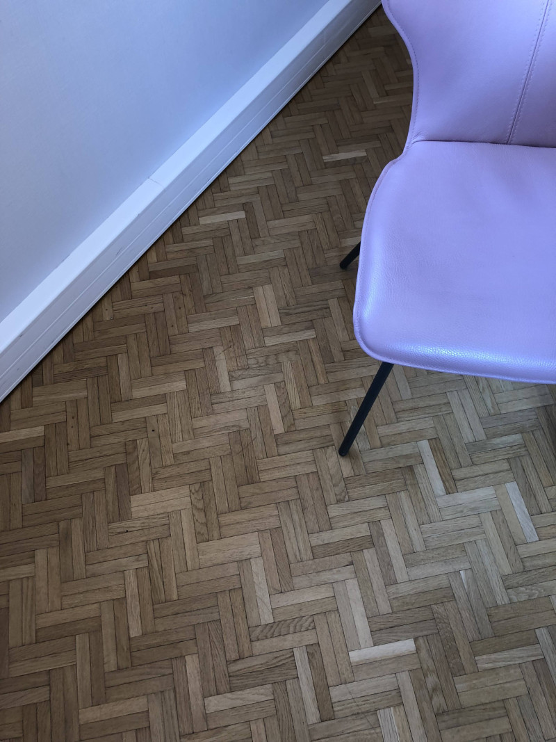Parquet Parquet industriel Chêne Rustique - 8 x 23 x 160 mm - motif bâton rompu - 2 lamelles