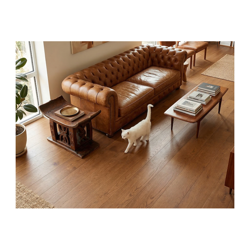 Parquet Parquet contrecollé Chêne Rustique/Campagne - 11 x 130 mm - verni mat - PROMO - Toulouse