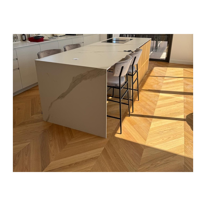 Parquet Parquet massif Chêne Premier Français Point de Hongrie - 21 x 120 mm - verni ou huilé