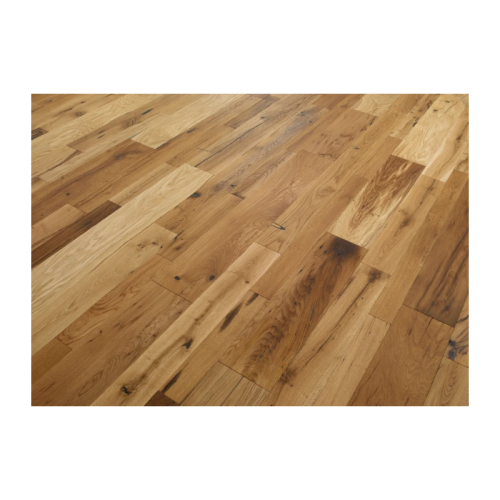Parquet contrecollé Chêne recyclé Point Hongrie - 14 x 90 x 500 mm - brut