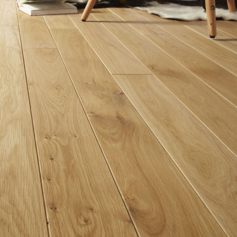 Parquet Parquet contrecollé Chêne Rustique - 11 x 120 x 1200 mm - verni