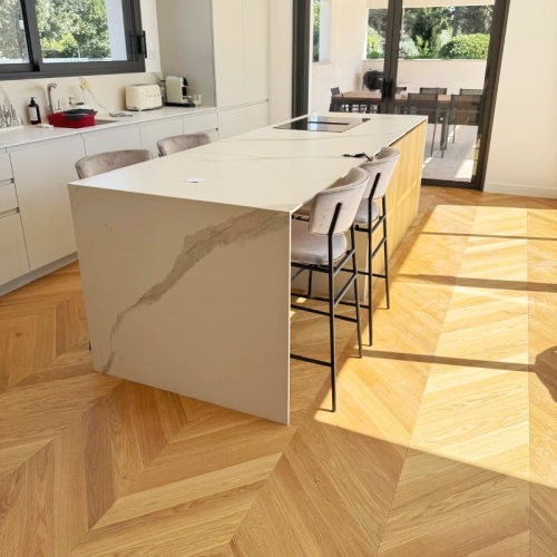Parquet contrecollé Chêne Premier Point Hongrie - 12 x 100 x 600 mm - huilé ou verni - Haussmann
