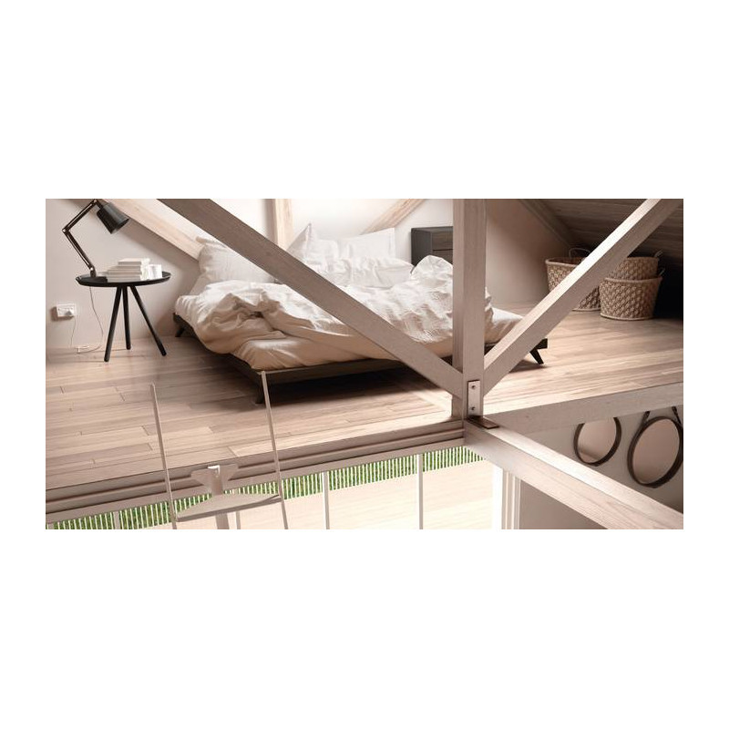 Parquet Parquet massif Chêne Campagne - 21 x 140 mm - brut - double face - pour mezzanine